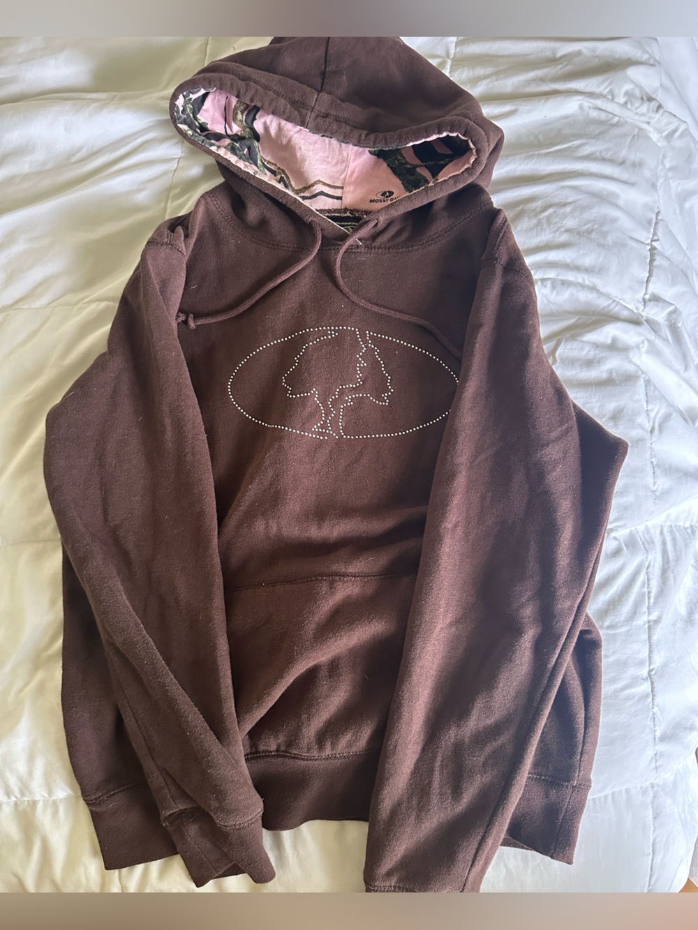 rhinestoned mossy oak hoodie